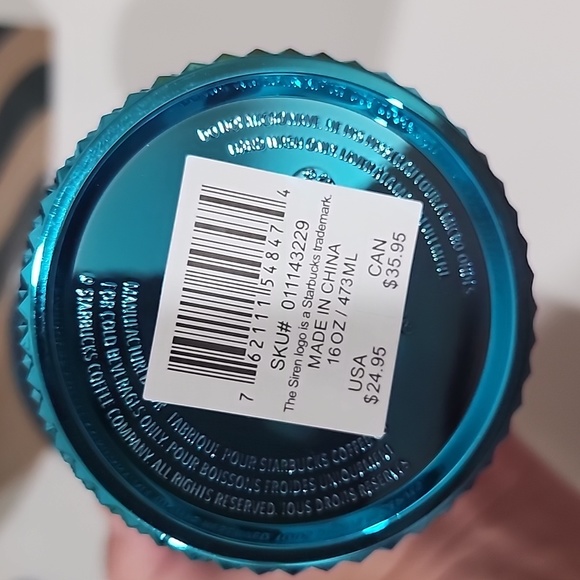 NWT starbucks blue sparkly tumbler - Picture 2 of 2